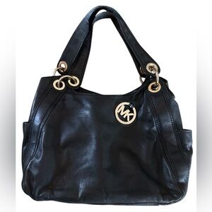 Michael Kors Black Leather Hobo Bag